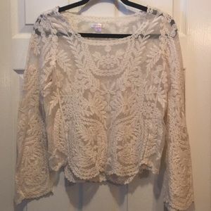 Xhilaration knit lace blouse